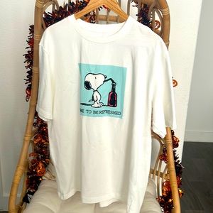 Zara Peanuts Snoopy Short Sleeve Tee Sz XL NWOT